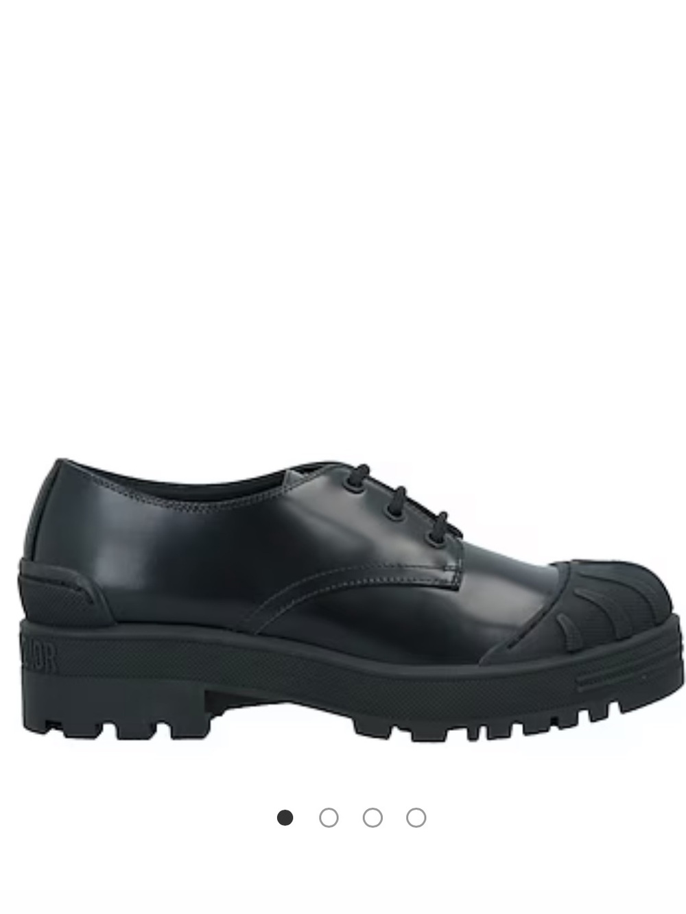 Dior Black Leather Lug-Sole Lace-Up Shoes